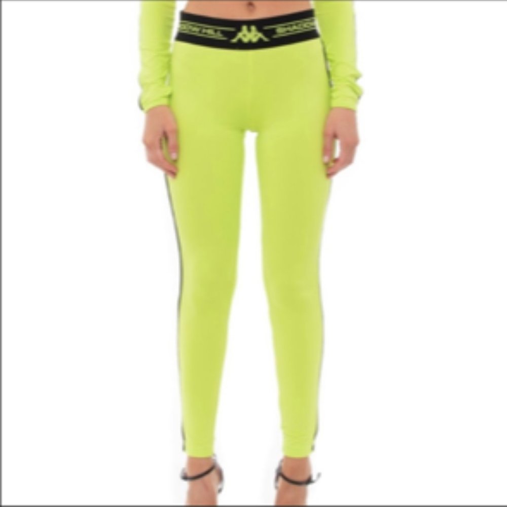 Kappa x Shadow Hill Salber Acid Green Legging